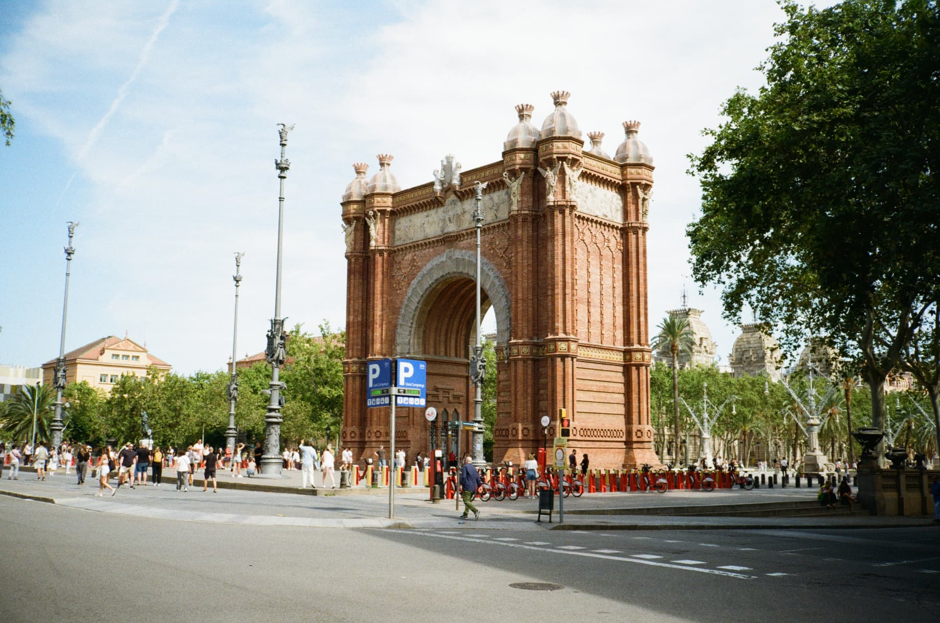 Arc de Triomf in Barcelona, shot on 35mm film